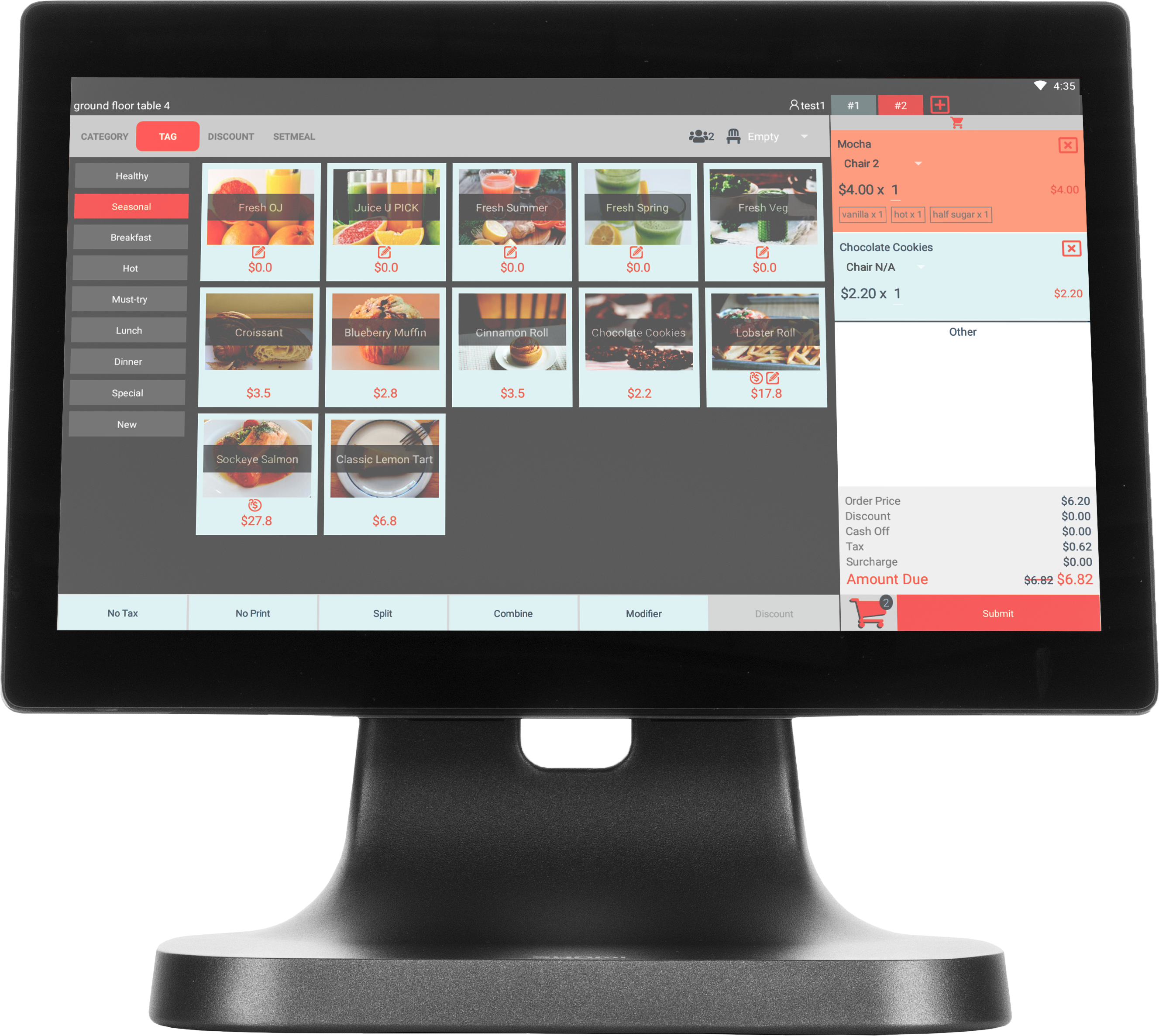 postron pos system with intuitive interface